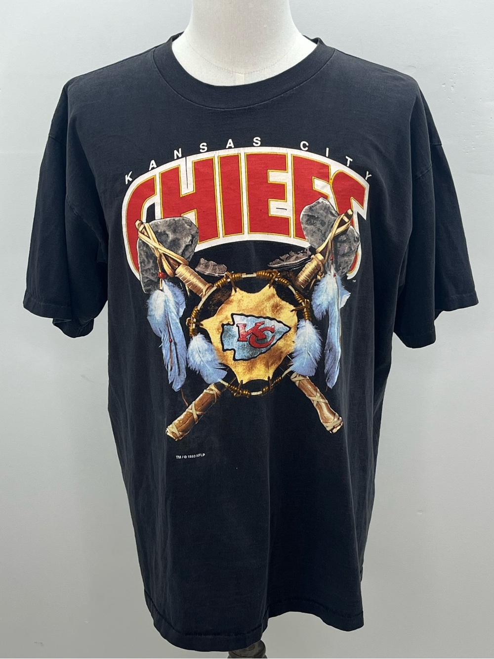 Salem Sportswear Mens Vintage 90s Kansas City Chiefs Rare Graphic T-Shirt  XL